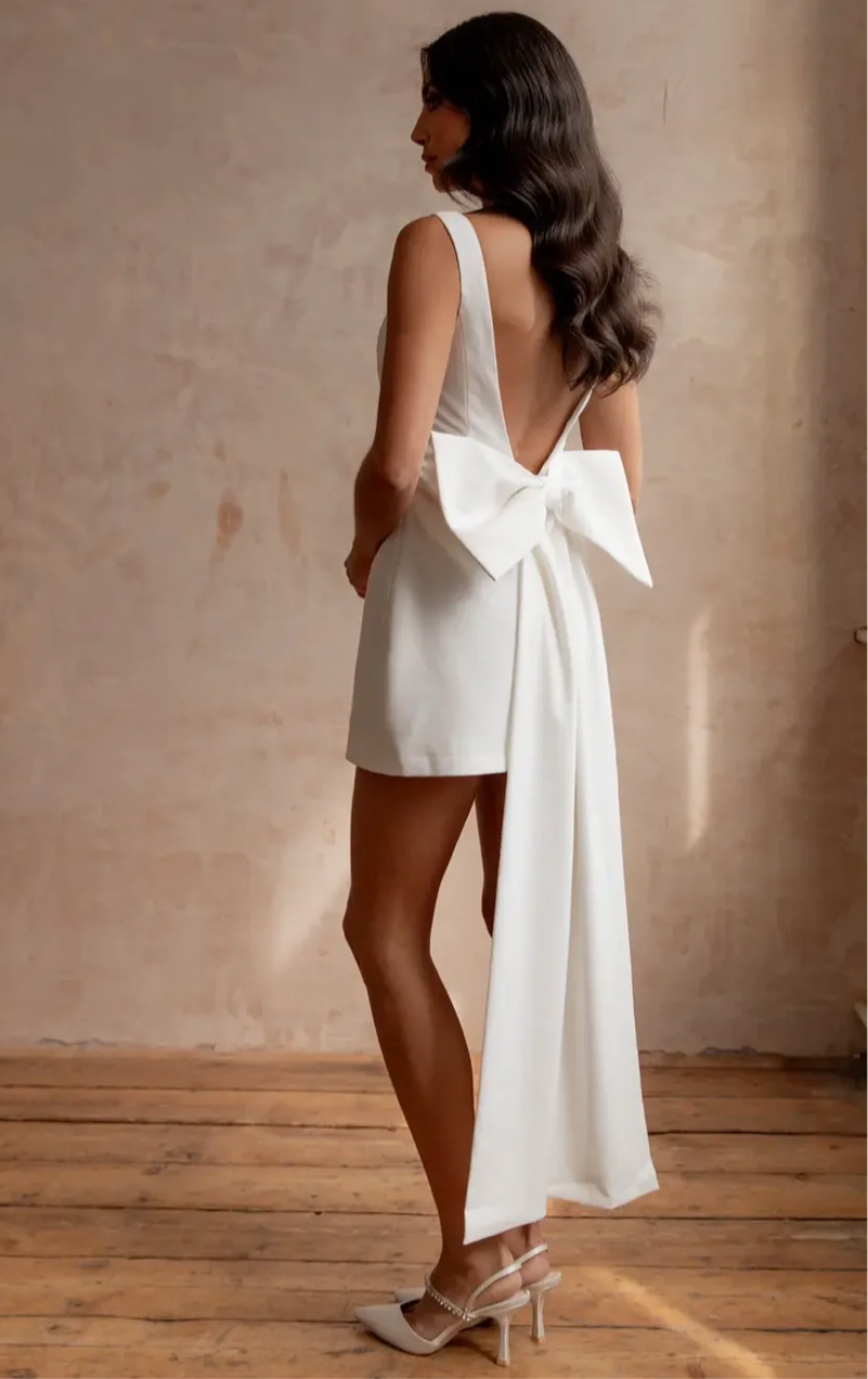 Anne Louise Boutique White Dove Bow Mini