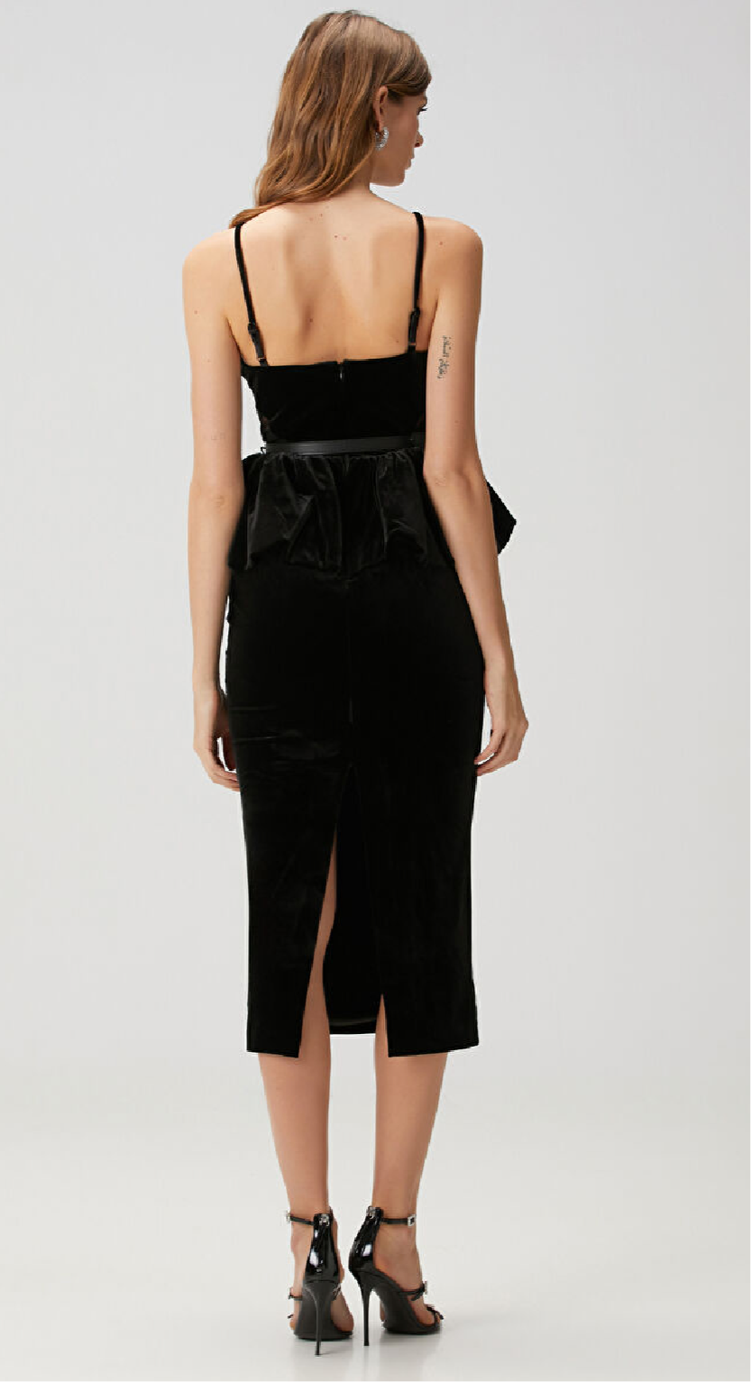 Self Portrait Velvet Peplum