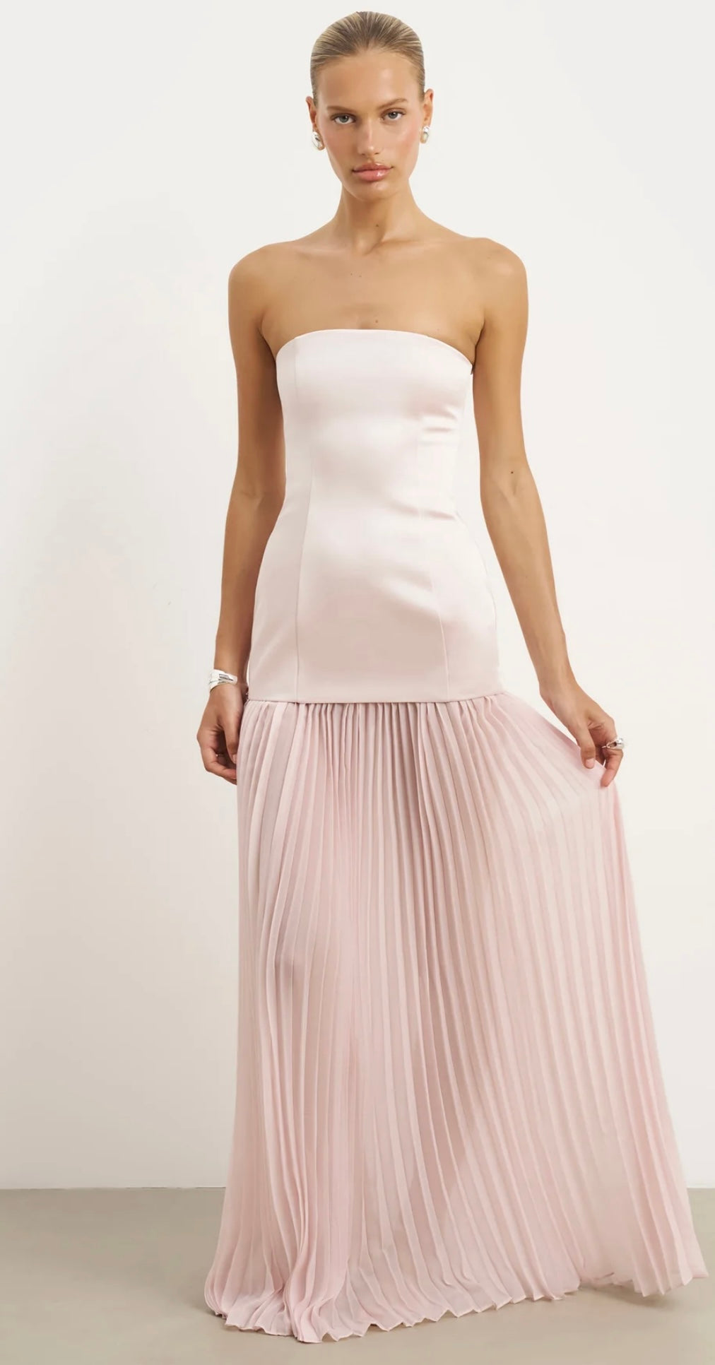 BOA Satin Structured Bodice Gown